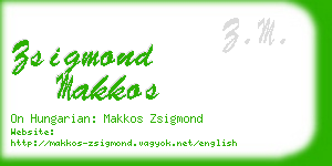 zsigmond makkos business card